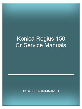 Manuali di servizio konica regius 150 cr. - Manual de piezas del polipasto demag p400.
