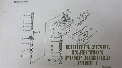 Manuali kubota pompa iniezione diesel 3 cil. - Ge 24993 elenco dei codici manuali.