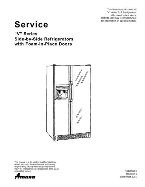 Manuals Refrigerator Amana