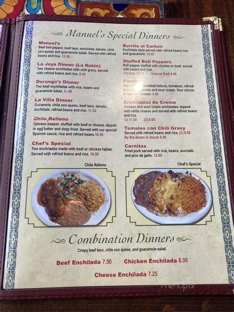 Manuel S Menu With Prices