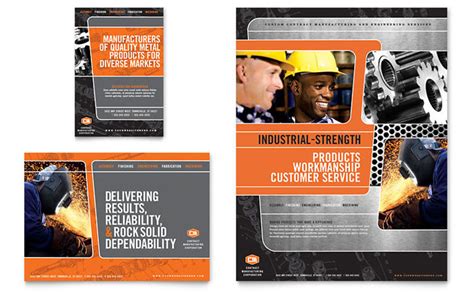 Manufacturing Engineering Flyer Ad Template Design