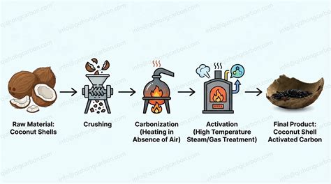 Manufacturing process of activated carbon from coconut shell pdf.  Cott...