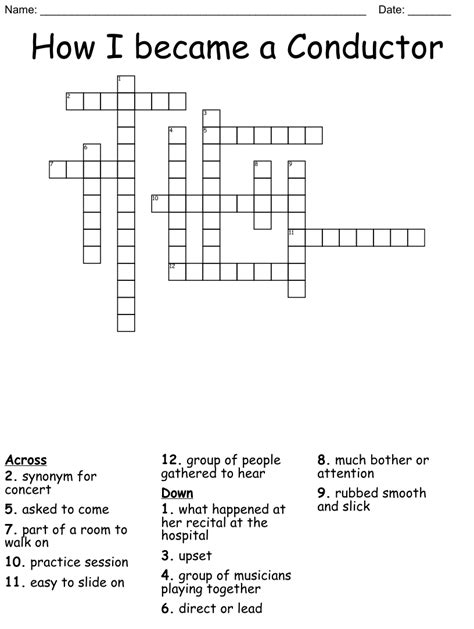 Many A Good Conductor Crossword
