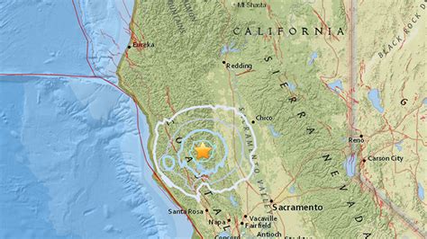 Map: 5.0 earthquake in Northern California