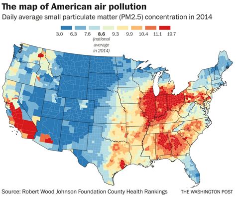 Map: Air quality is the worst in these counties, study finds