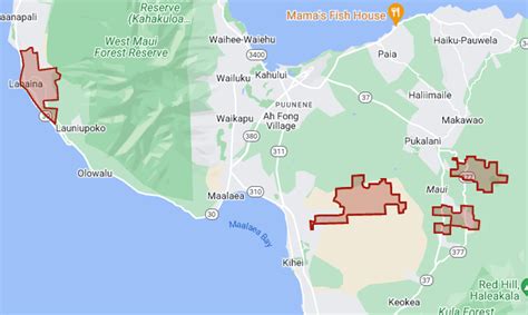 Map: Maui wildfires burning in Lahaina and upcountry