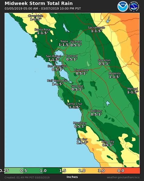 Map: Where it’s raining in the Bay Area as atmospheric river rolls in