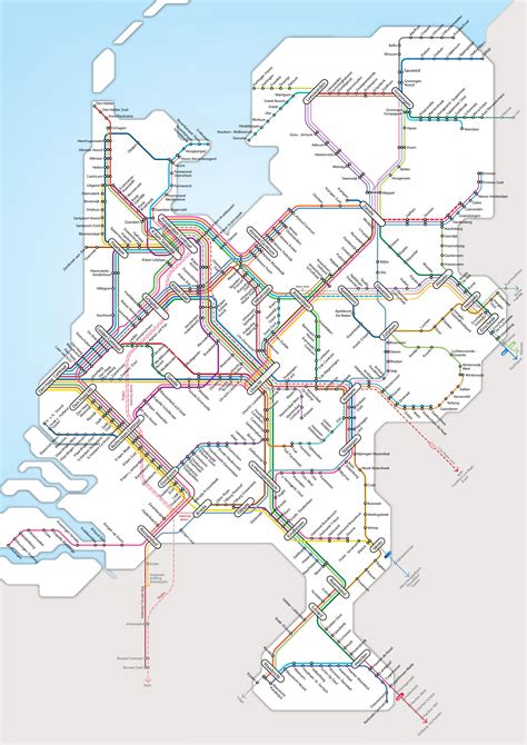 Map Netherlands Rail
