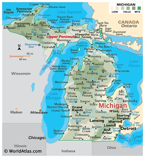 Map Of Eastern Michigan - Map Of South America