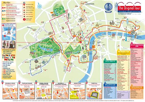 Map Of London Attractions Printable