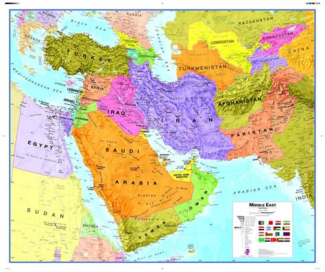 Map Of The Whole World - Middle East Map