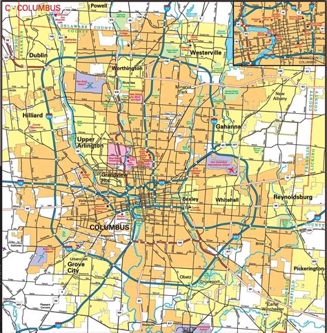 Map city of columbus ohio. https://www.niche.com/places-to-live/columbus-franklin-oh/ shows a map of the areas in Columbus. To what extent is this map accurate? Are certain C cl. 