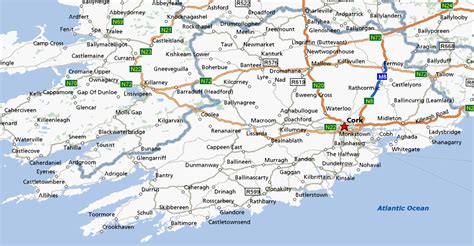 Map from Cork to Churchfield