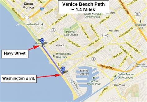 Map from Phoenix to Venice Beach