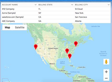 Map markers salesforce.  The list is visible by default when multiple locations are...