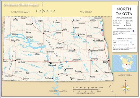 Map nd. ND Roads - North Dakota Travel Map 