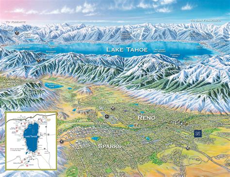 Map of 17 Ski Areas near Reno Tahoe J2Ski