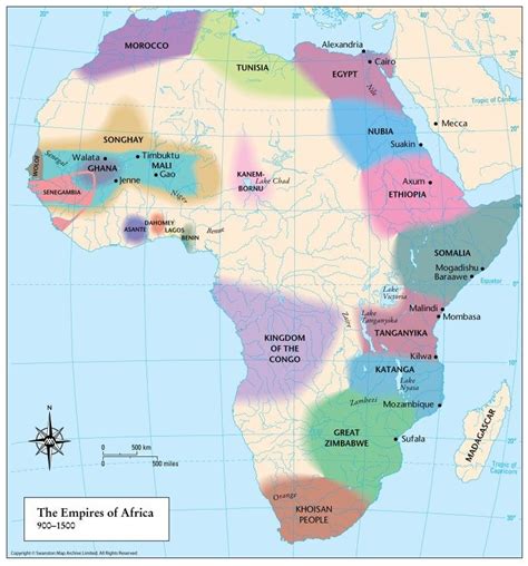 Map of Africa, 1789: Slave Trade at its Height