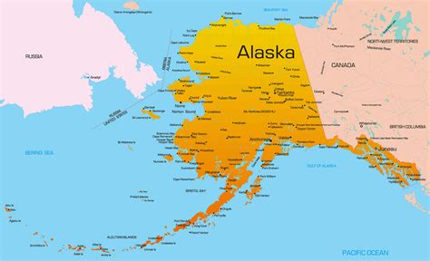 Map of Alaska Guide of the World
