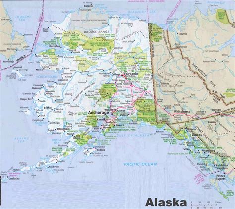 Map of Alaska state