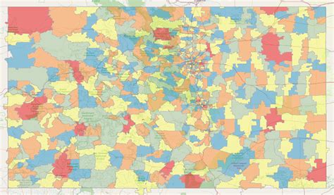 Map of All ZIP Codes in Jefferson County Colorado - Zipdatamaps.com