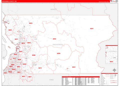 Map of All ZIP Codes in Snohomish County Washington