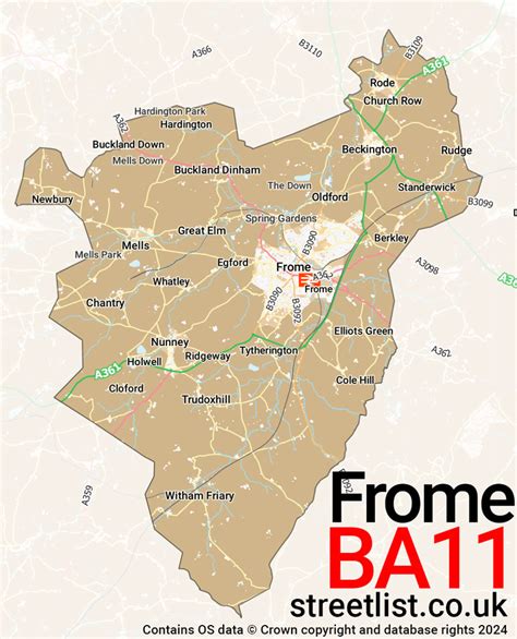 Map of BA11 4LN postcode - doogal.co.uk