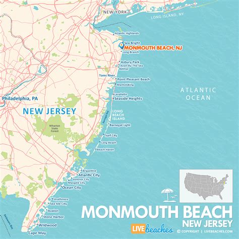 Map of Beaches in New Jersey - Live Beaches