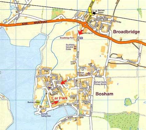 Map of Bosham, West Sussex