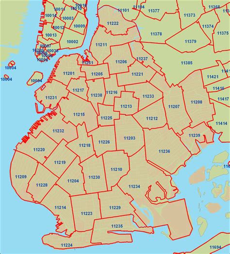 Map of Brooklyn Zip Codes
