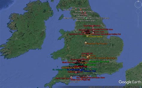 Map of Caves in England - TouristLink