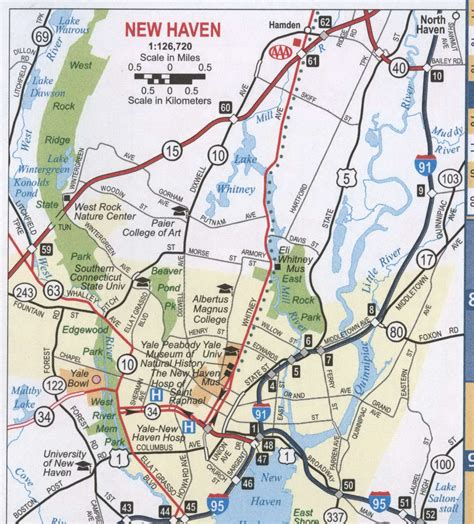 Map of Cheshire, New Haven County, Connecticut - road map, …