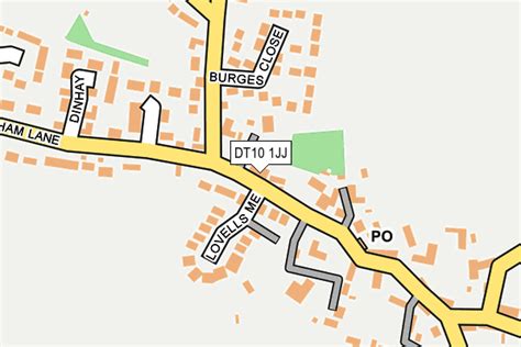 Map of DT10 1JJ postcode