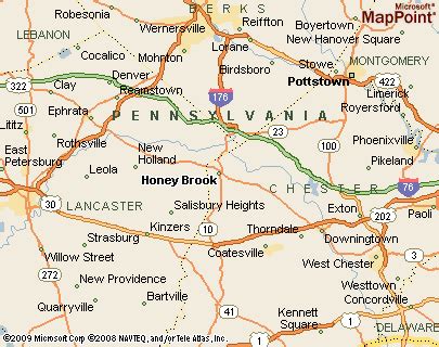 Map of Honey Brook PA - Maps and Directions for Honey Brook