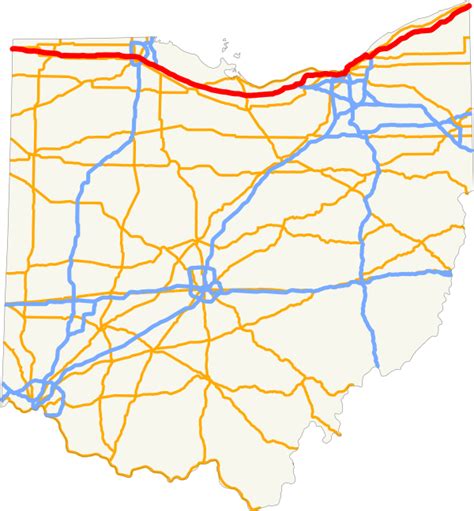 Map of Hotels near I-90 in Ohio HotelGuides.com