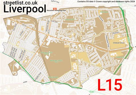 Map of L15 1EZ postcode