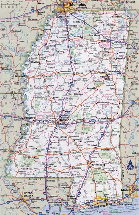 Map of Mississippi map,Free highway road map MS …