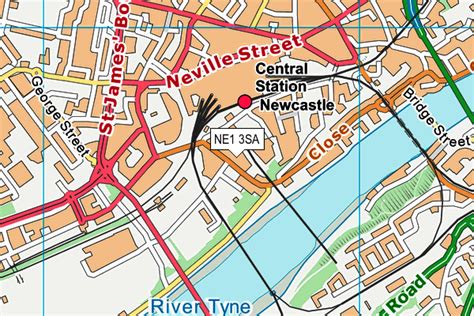 Map of NE1 3SA postcode - doogal.co.uk