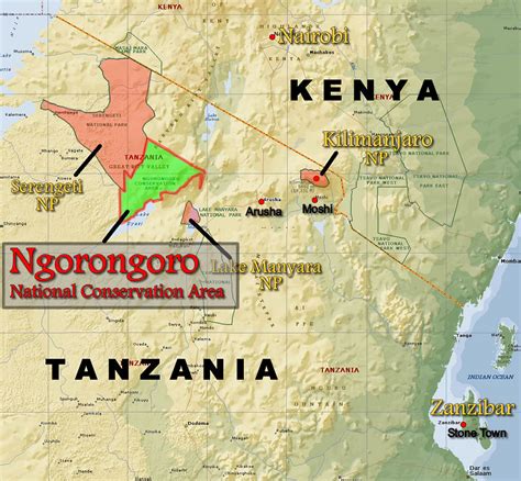 Map of Ngorongoro Crater Tanzania Expert Africa