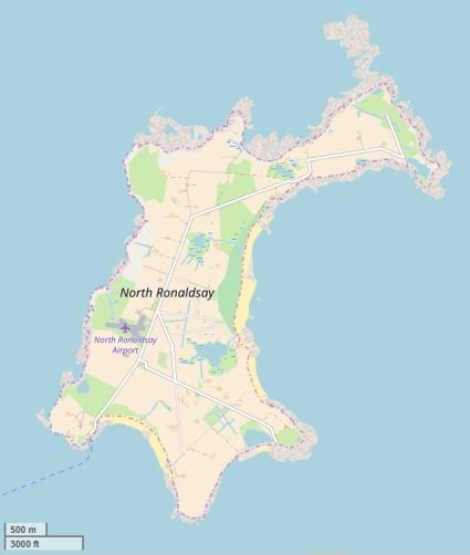 Map of North Ronaldsay Hotels & North Ronaldsay Map