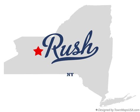 Map of Rush, NY, New York - TownMapsUSA.com