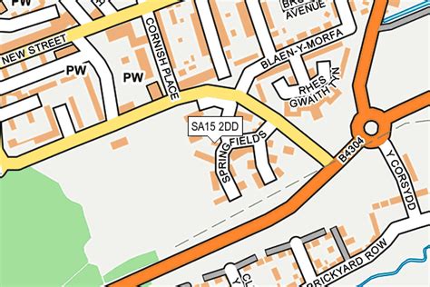 Map of SA15 2DD postcode