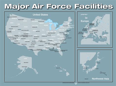 Map of air force bases. Map of Grissom Air Reserve Base in Kokomo, IN. 