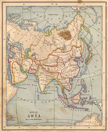 Map of asia 1800s hi-res stock photography and images - Alamy