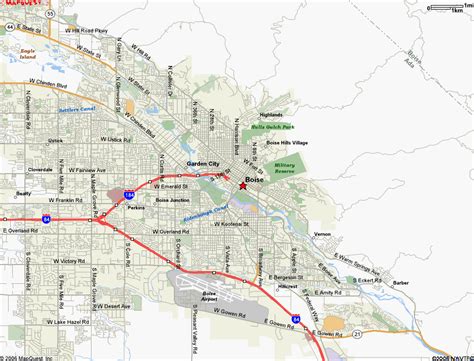 Map of boise idaho. The Boise River Greenbelt. The Boise River Greenbelt is a beloved tree-lined 26-mile trail that hugs the banks of the Boise River through Boise. Locals and tourists alike use the trail for biking, jogging and walking. #2. The high quality of life in Boise. 