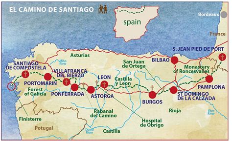 The “Camino de Santiago” (Saint James’ Way) is a network of p