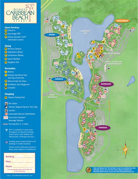 Map of caribbean resort disney. Map & Directions to the Caribbean Beach Resort in Disney World, off I-4, near Epcot & Hollywood Studios, Free transportation from the MCO airport 