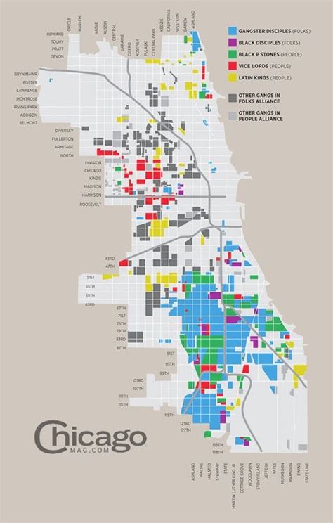 Map of Gangs in Chicago. 753. 203. Chicago Cook County Illinois United States of America North America Place. 203 comments. Best. Add a Comment. Kevzzhere • 7 yr. ago. So nice of Chicago to put out a nice clean looking map for us..