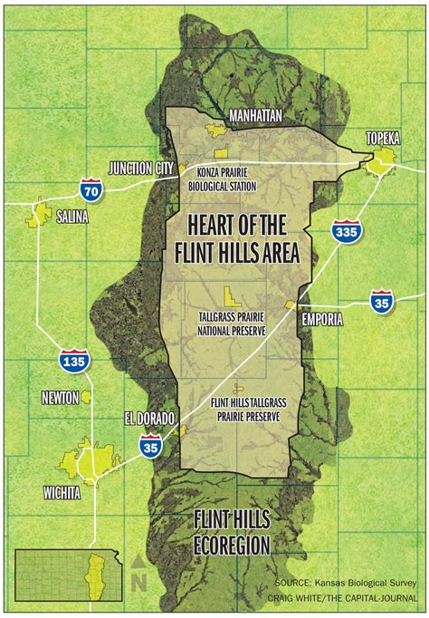 The Flint Hills is a unique tallgrass prairie ecosystem fou