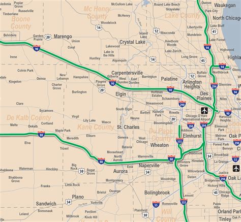 I-294 Map in Illinois (statewide) I-294 M